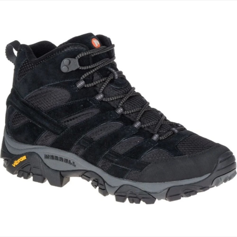 Merrell Men Black Night Moab Hiking Boots 7